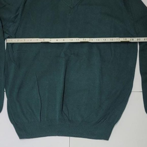 Mens John‎ Bartlett - Concensus V-Neck Sweater - Large  - Green - Picture 4 of 5
